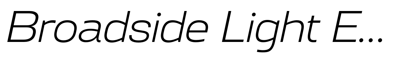 Broadside Light Extended Italic